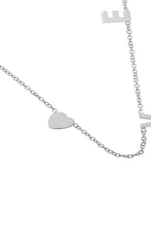 Necklace Love Letters Silver Stainless Steel Standard h5 Picture5